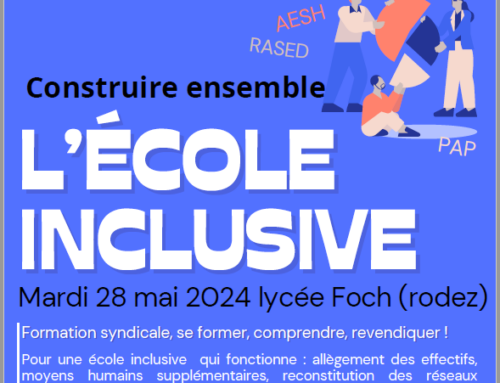 Stage Intersyndical Inclusion 28 MAI Rodez