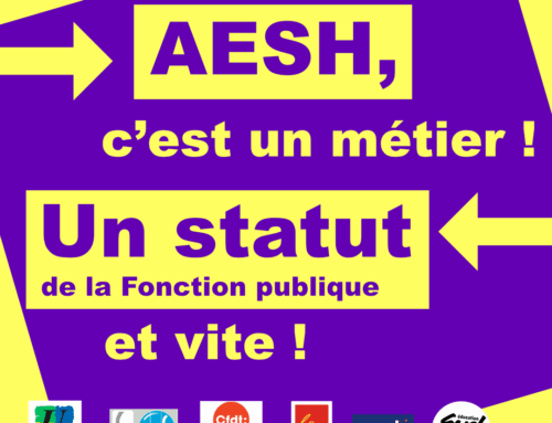 AESH campagne unitaire pour la création d’un corps de fonctionnaire