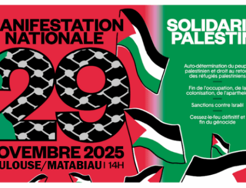 Appel intersyndical Syndicalistes : Mobilisons nous le 29 novembre pour la journée internationale de solidarité avec le peuple palestinien !
