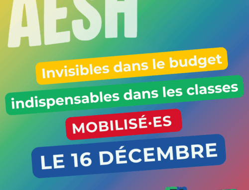 Le 16 décembre, mobilisé.es pour les droits des AESH
