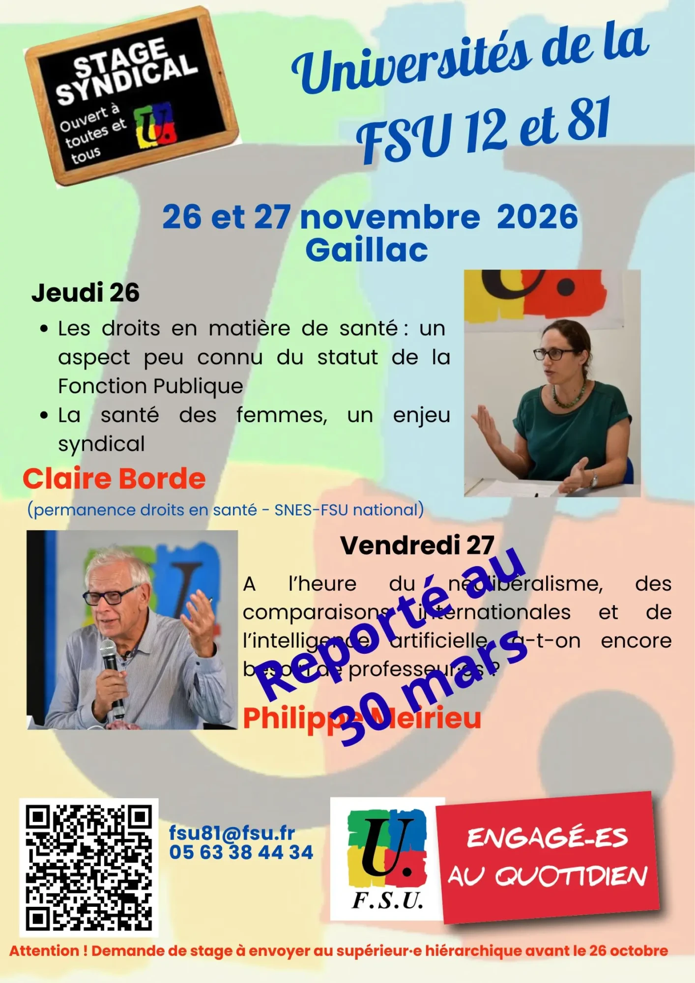 Nov 2026 universités de la FSU 81